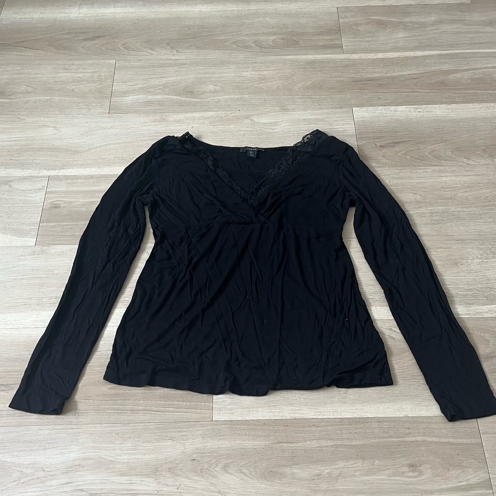 Tahari Lace Flowy Top Size Large